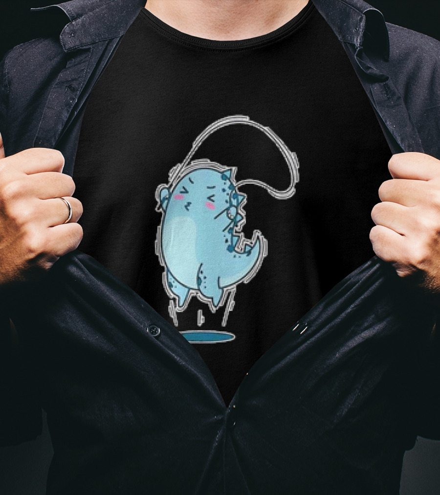 Dino Jumping Rope Adorable Cartoon T-Shirt