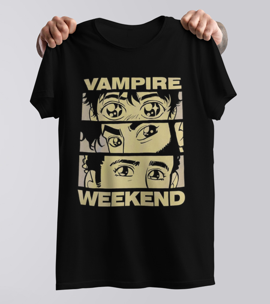 Vampire Weekend Anime Eyes Trio Comic Strip T-Shirt