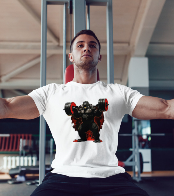 Gorilla Workout Beast Lifting Power Weights Gym T-Shirt