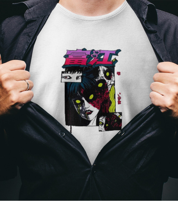 Junji Ito Tomie Horror Manga Eyes Panels T-Shirt