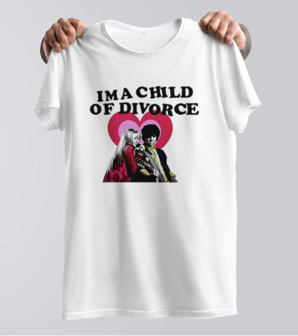 Nick Jonas Miley Cyrus I'm A Child Of Divorce Love Hearts T-Shirt