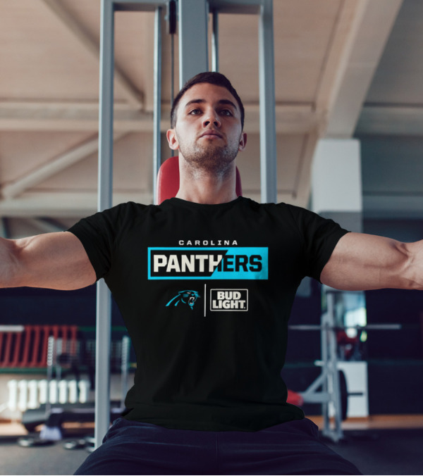 Carolina Panthers Bud Light 2024 Logo Collaboration T-Shirt
