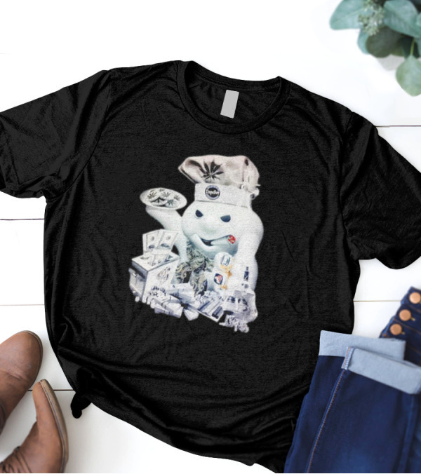 Dopeboy Dough Boy Cannabis Money And Baking Elements T-Shirt