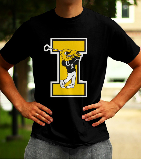 Iowa Hawkeyes Golf Vintage Logo Swinging Herky T-Shirt