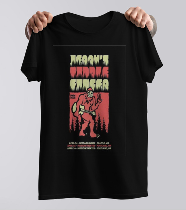 Jerry’s Middle Finger PNW 2024 Nectar Lounge Apr 24 Seattle WA Mission Theater Portland OR Apr 25-26 T-Shirt