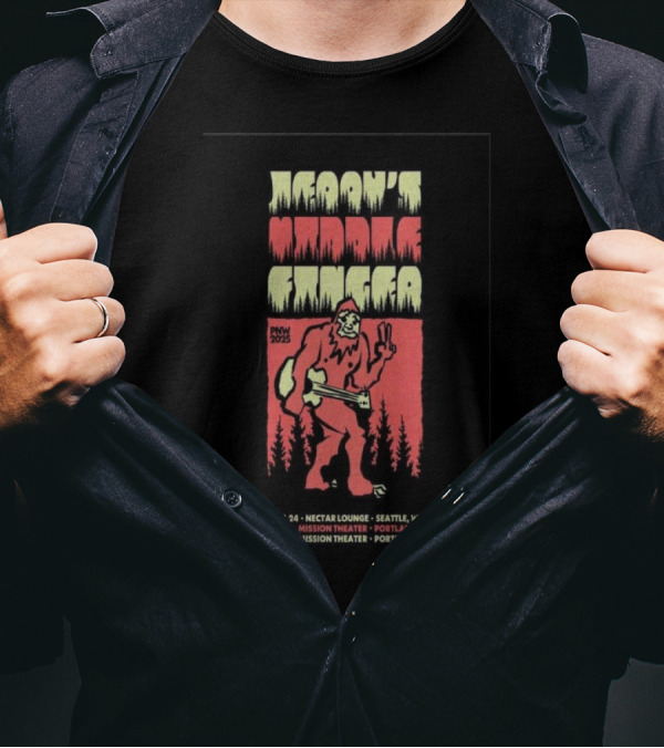 Jerry’s Middle Finger PNW 2024 Nectar Lounge Apr 24 Seattle WA Mission Theater Portland OR Apr 25-26 T-Shirt