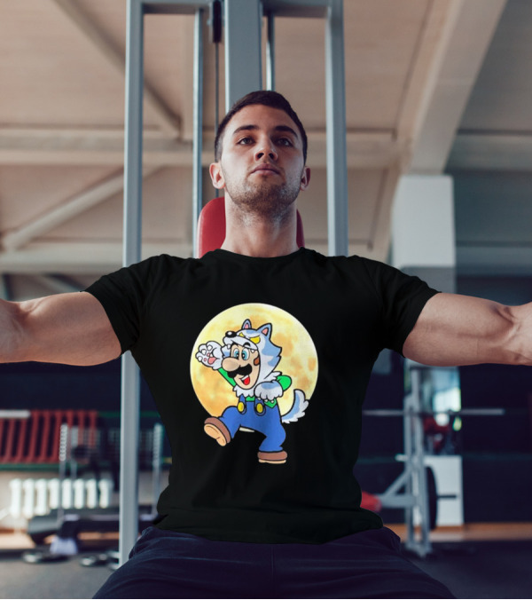 Luigi Werewolf Moon Halloween T-Shirt