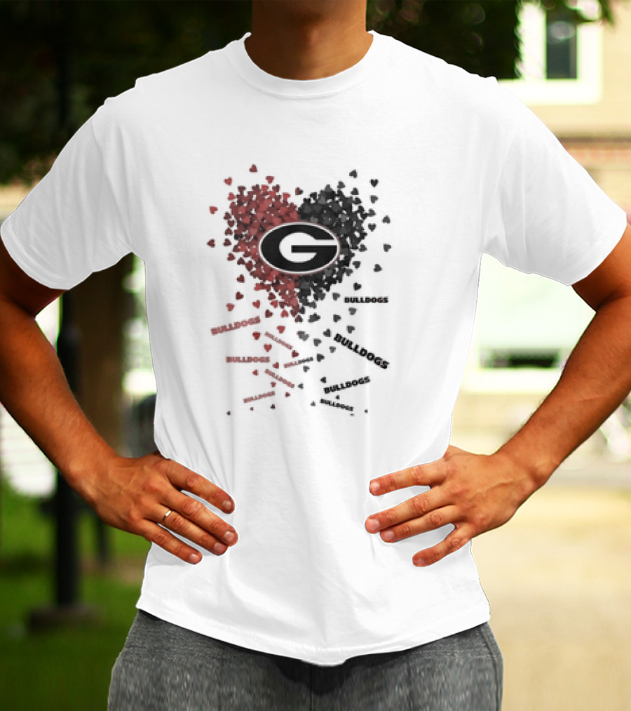 Georgia Bulldogs Heart G Logo Passion T-Shirt