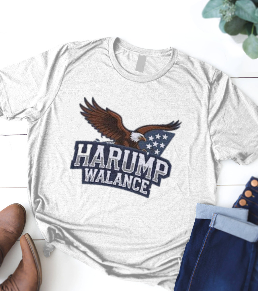 Harump Walance Eagle American Flag Stars T-Shirt