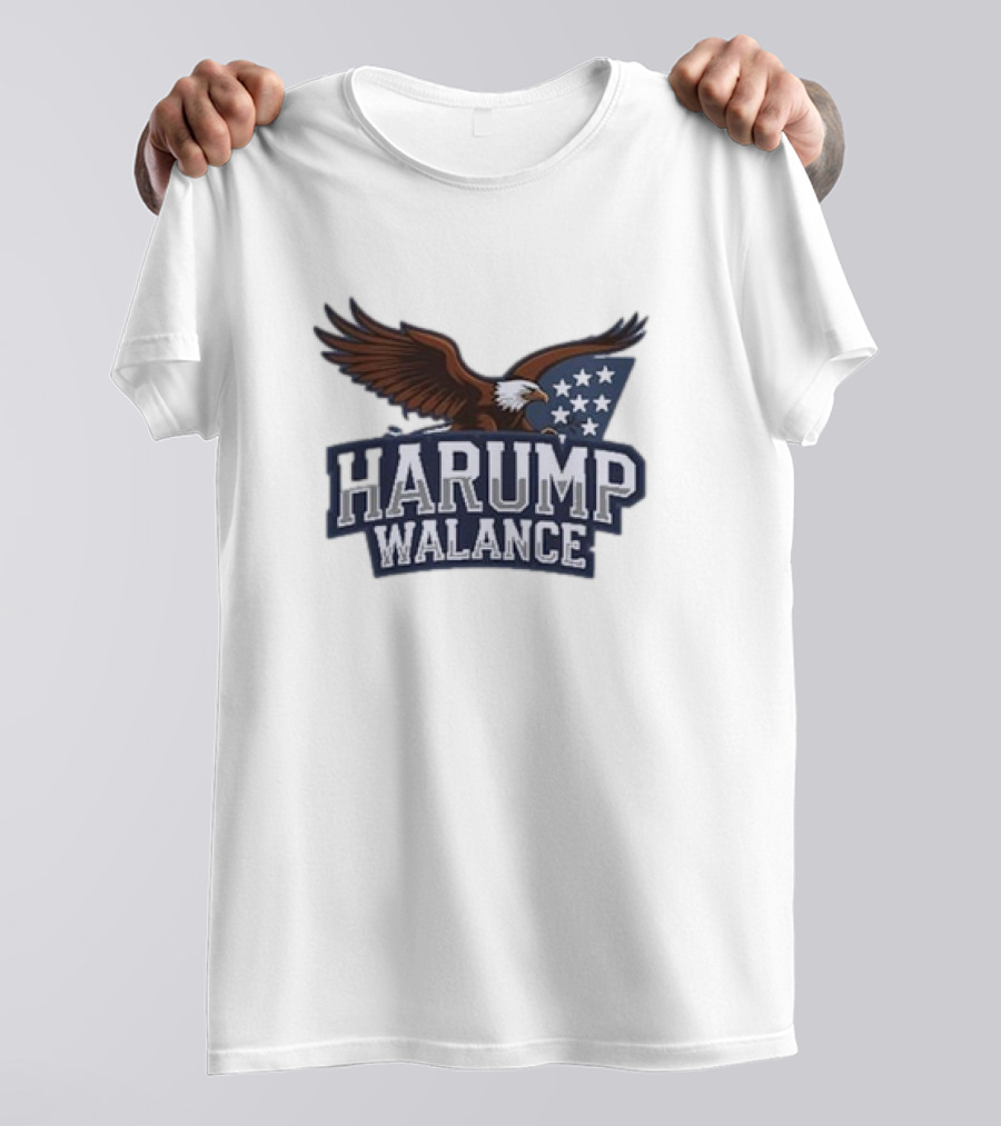 Harump Walance Eagle American Flag Stars T-Shirt
