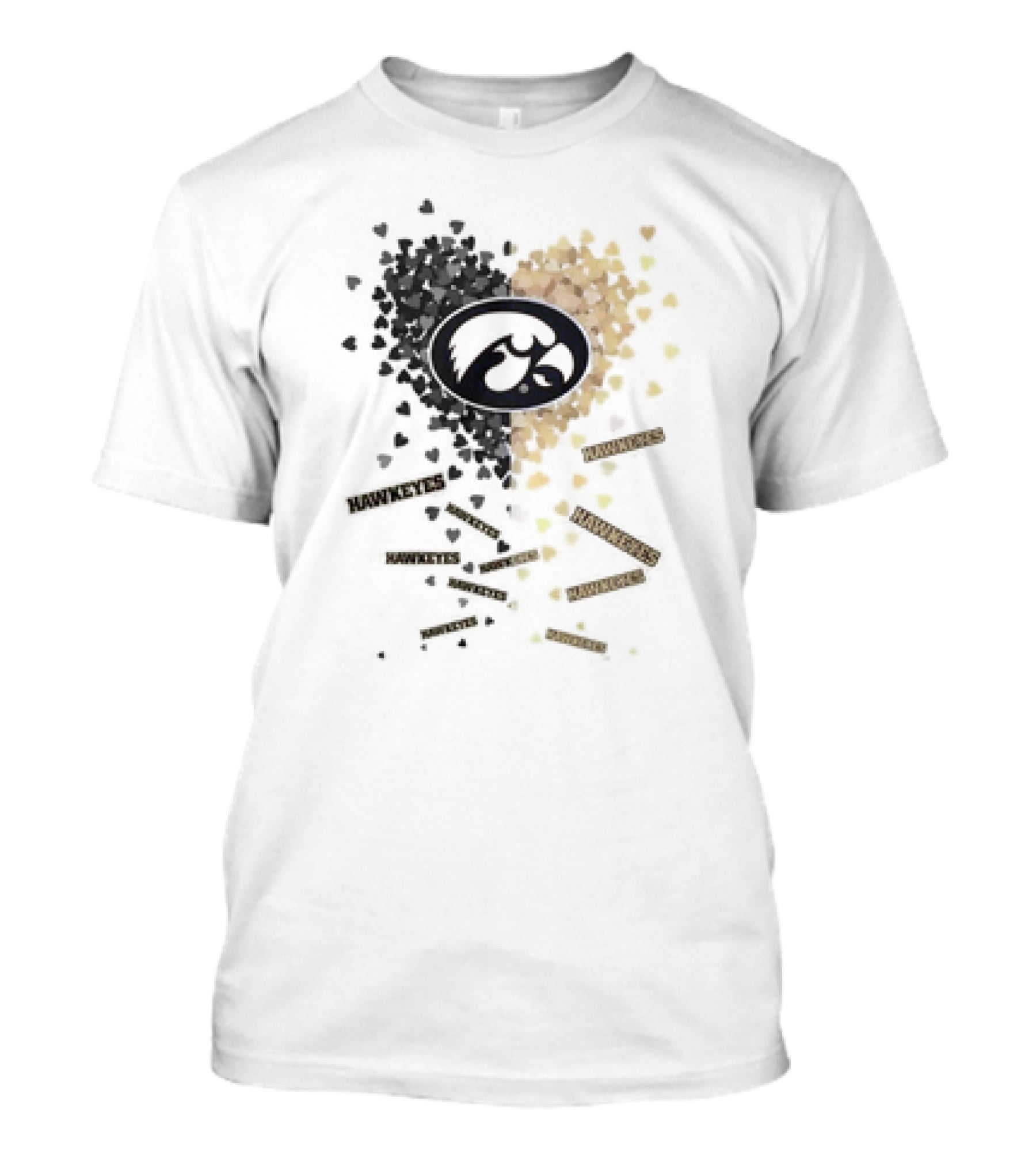 Iowa Hawkeyes Heart And Spirit With Black And Gold Passion T-Shirt