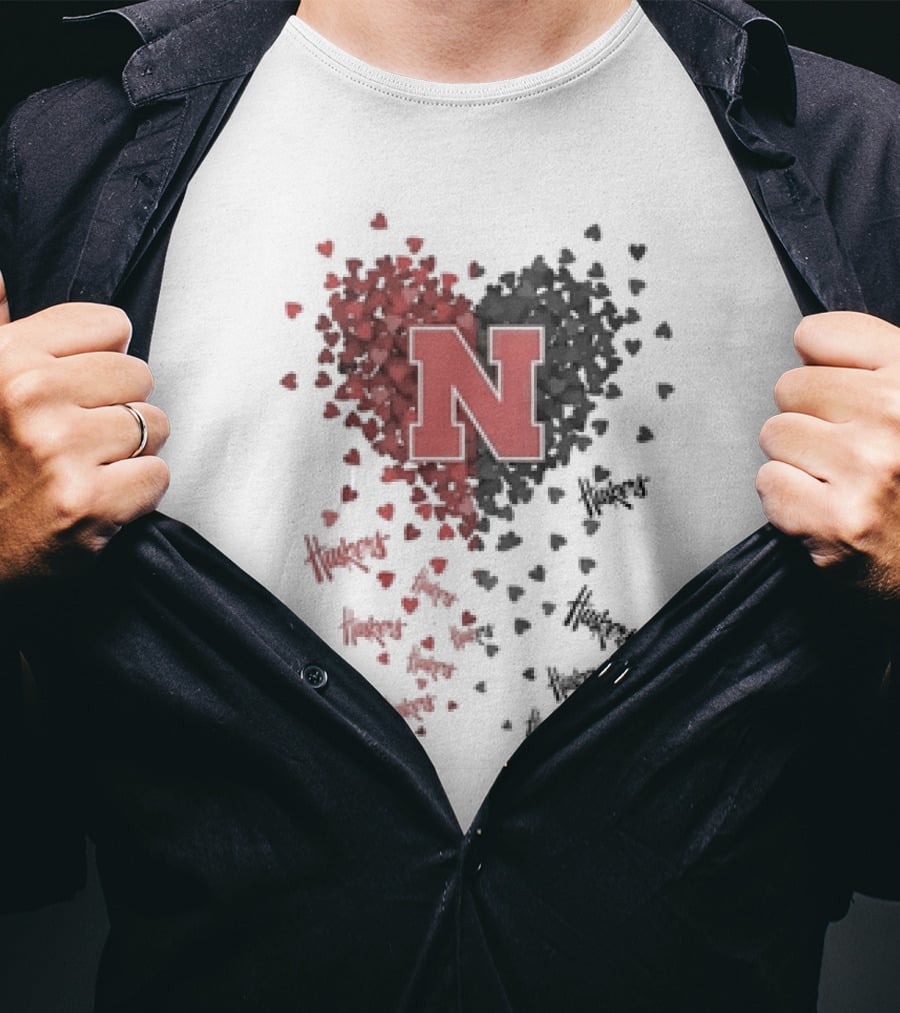 Nebraska Cornhuskers Passionate Heart N Huskers T-Shirt
