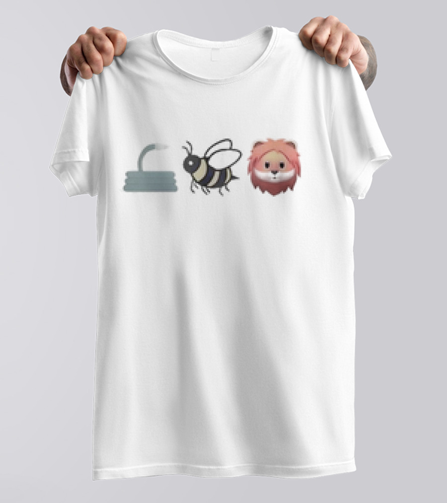 Snake Hose Bee Lion Emoji Sequence T-Shirt