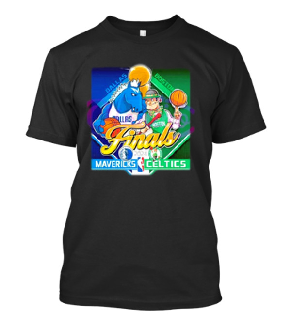 Dallas Mavericks Vs Boston Celtics Finals 2024 Mascot Showdown T-Shirt