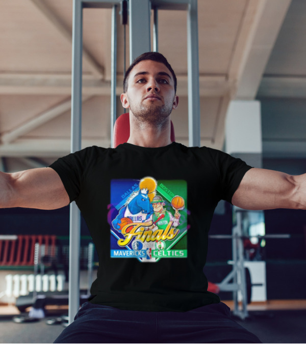 Dallas Mavericks Vs Boston Celtics Finals 2024 Mascot Showdown T-Shirt