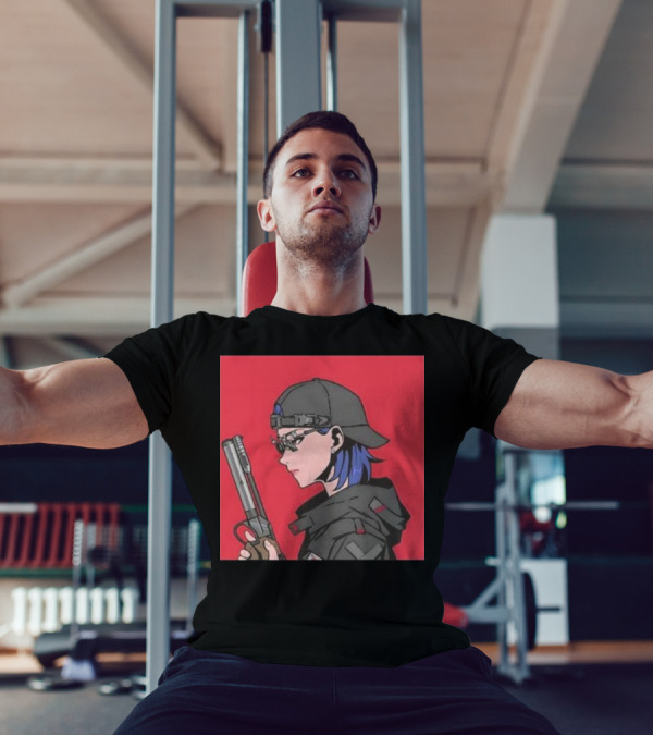 Kim Yeji Anime Character With Gun And Cap T-Shirt