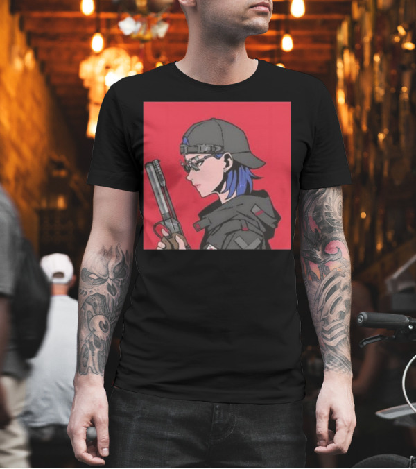 Kim Yeji Anime Character With Gun And Cap T-Shirt