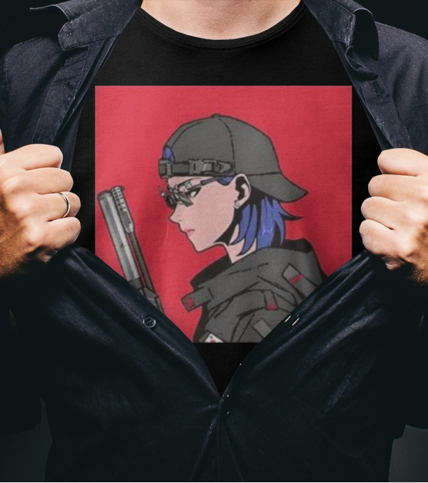Kim Yeji Anime Character With Gun And Cap T-Shirt