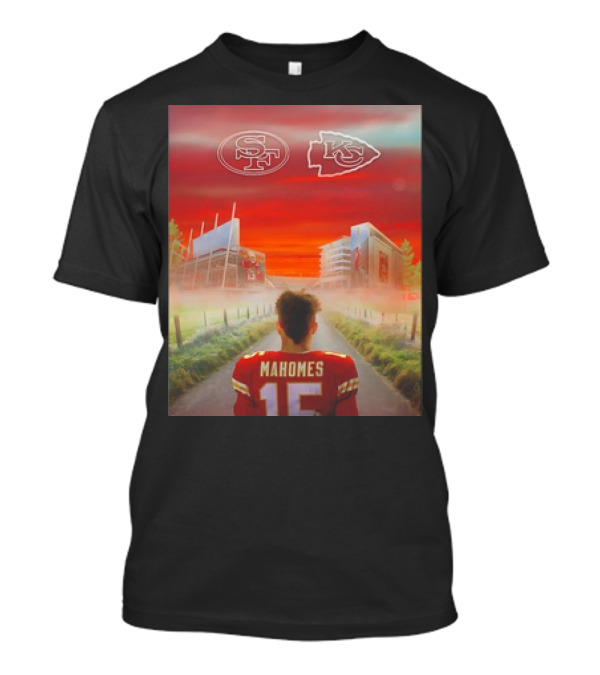 Mahomes Kansas City Chiefs Versus San Francisco 49ers NFL Showdown T-Shirt