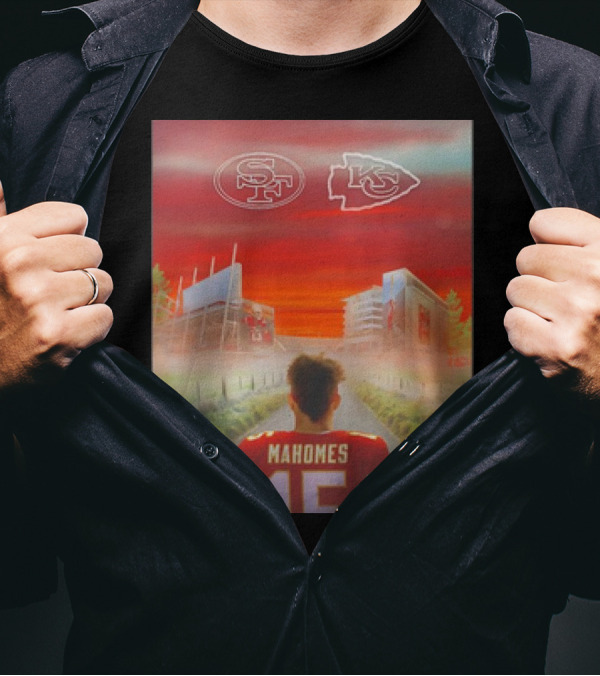 Mahomes Kansas City Chiefs Versus San Francisco 49ers NFL Showdown T-Shirt