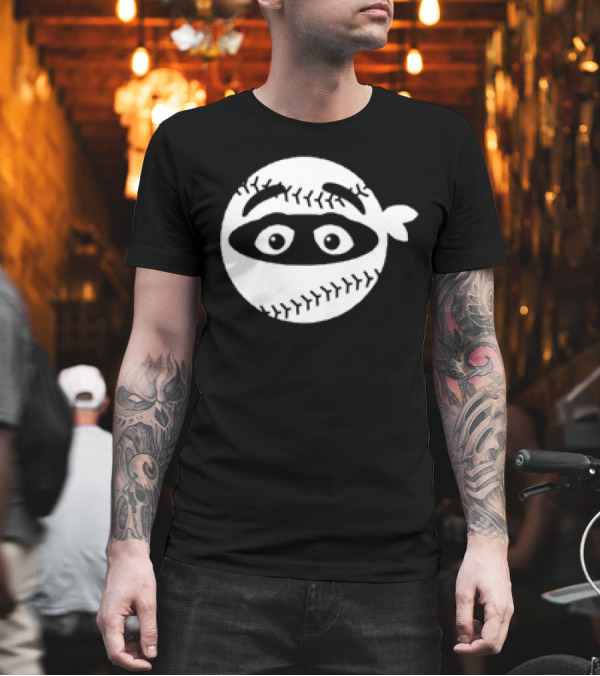 New York Mets Baseball Pitching Ninja Grimace T-Shirt