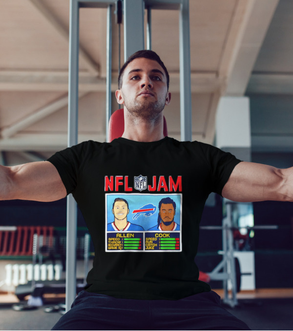 NFL Jam Buffalo Bills Allen Cook Speed Stats T-Shirt