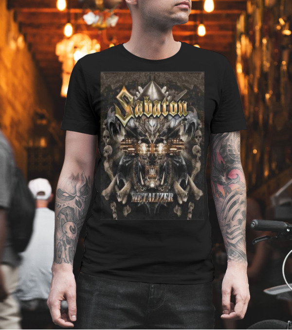 Sabaton Metalizer Third Album Skull And Bones T-Shirt