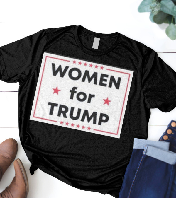 Women For Trump Stars Border T-Shirt