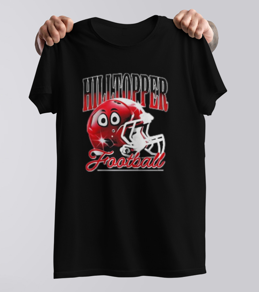 Hilltopper Football Big Red Helmet Pepper T-Shirt