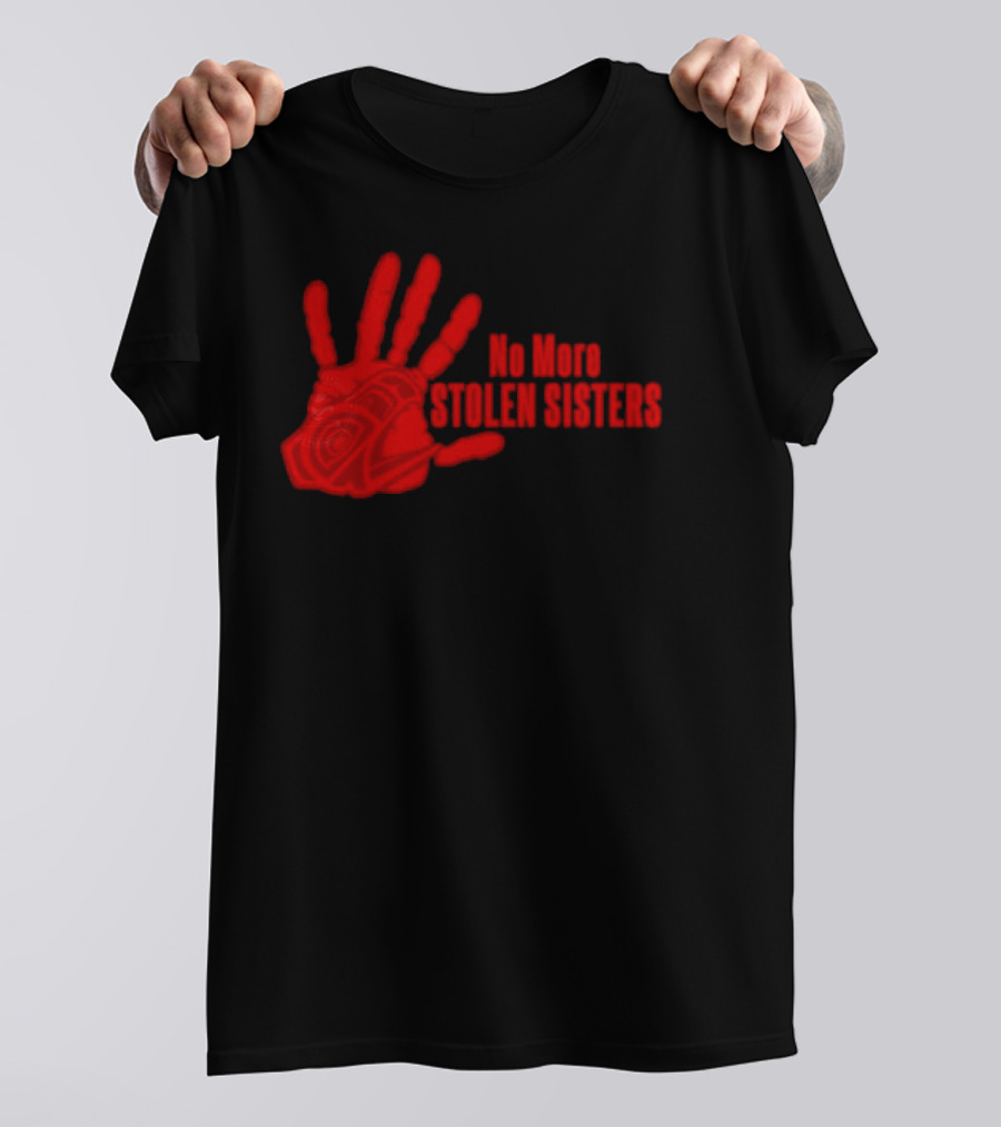No More Stolen Sisters Red Blood Hand T-Shirt