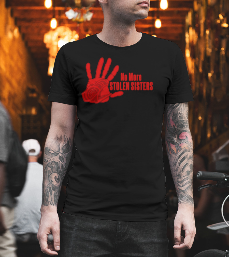 No More Stolen Sisters Red Blood Hand T-Shirt