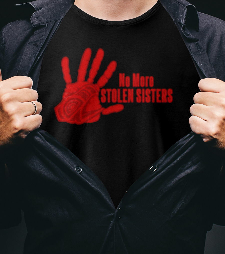 No More Stolen Sisters Red Blood Hand T-Shirt