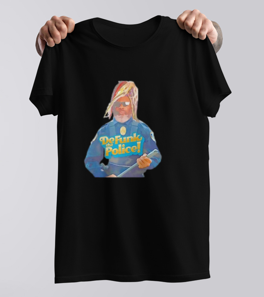 Defunk The Police Vintage Funk Style Officer T-Shirt