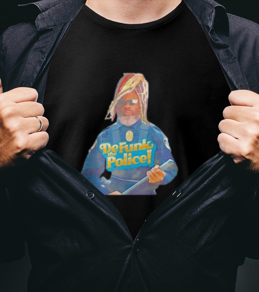 Defunk The Police Vintage Funk Style Officer T-Shirt