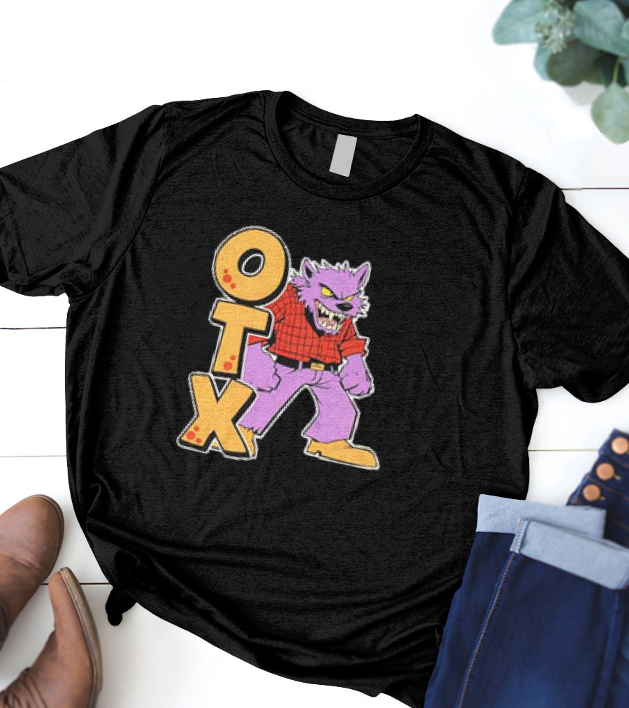 Otx Purple Werewolf In Plaid T-Shirt
