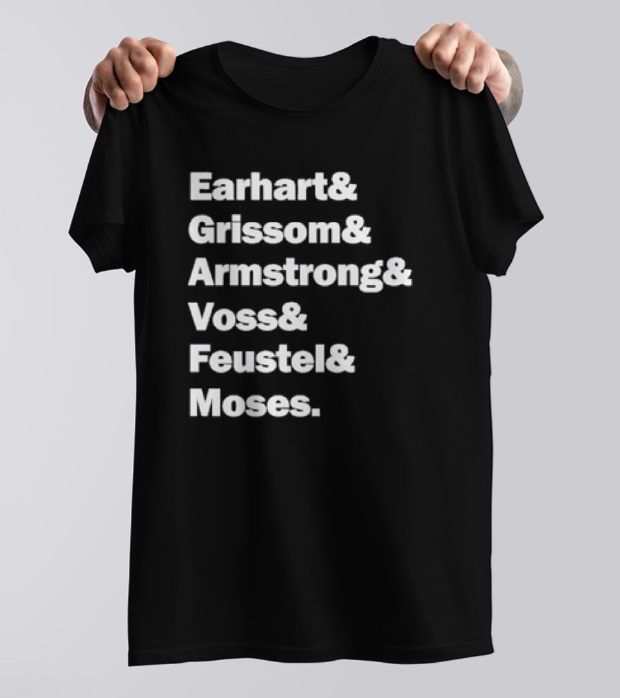 Purdue Boilermakers Mars Mission Earhart Grissom Armstrong Voss Feustel Moses T-Shirt