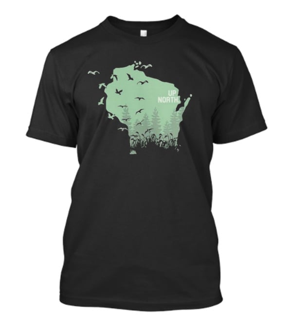 Wisconsin Up North Birds And Trees T-Shirt