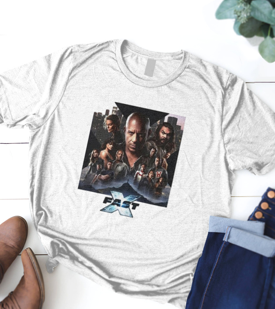 Fast X Cast Ensemble In Urban Cityscape T-Shirt