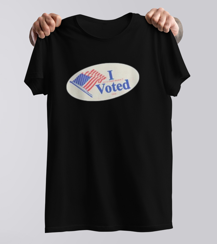 Marcus Pork I Voted Twice Trouble Sticker With American Flag T-Shirt