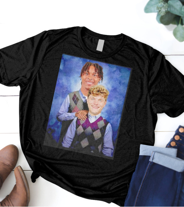 Justin Jefferson JJ McCarthy Minnesota Vikings Step Brothers Football Comedy Crossover T-Shirt