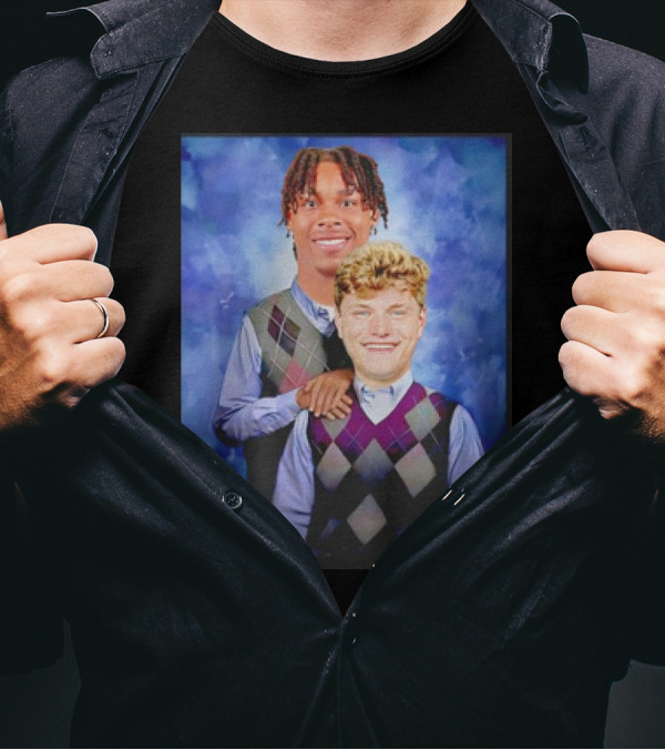 Justin Jefferson JJ McCarthy Minnesota Vikings Step Brothers Football Comedy Crossover T-Shirt