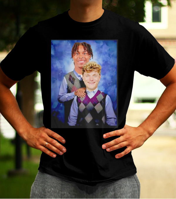 Justin Jefferson JJ McCarthy Minnesota Vikings Step Brothers Football Comedy Crossover T-Shirt