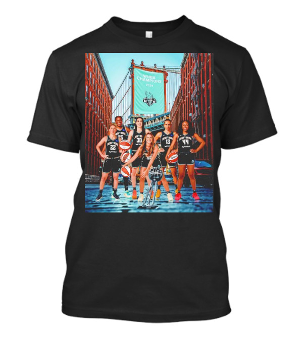New York Liberty WNBA Champions 2024 Brooklyn Bridge T-Shirt