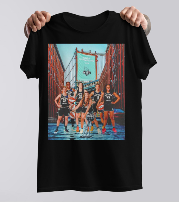 New York Liberty WNBA Champions 2024 Brooklyn Bridge T-Shirt