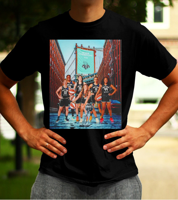 New York Liberty WNBA Champions 2024 Brooklyn Bridge T-Shirt