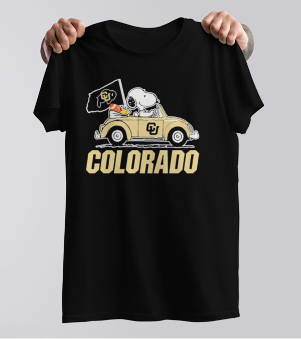 Peanuts Snoopy Woodstock Colorado Buffaloes Car T-Shirt