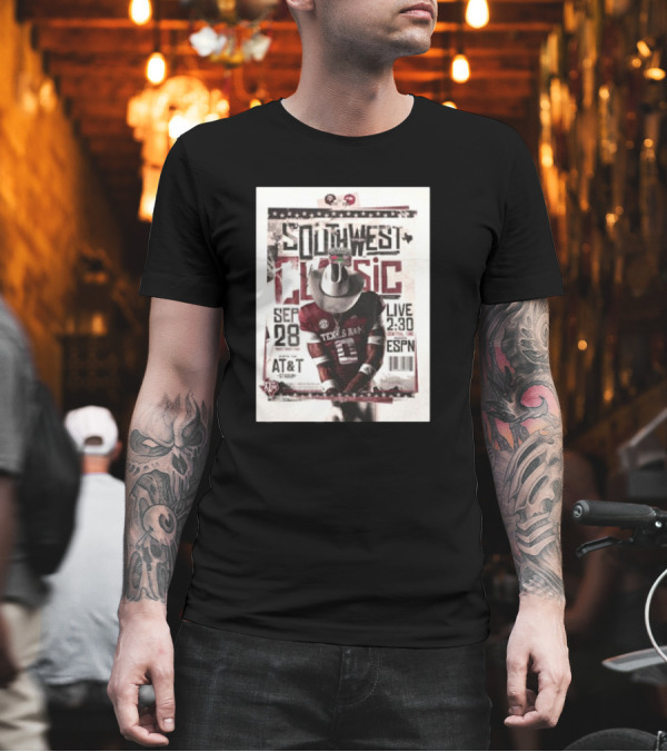 Southwest Classic Texas A&M Aggies Vs Arkansas Razorbacks September 28 Live 2:30 On ESPN T-Shirt