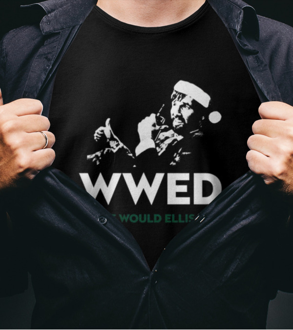 WWED What Would Ellis Do Christmas Edition Santa Hat T-Shirt