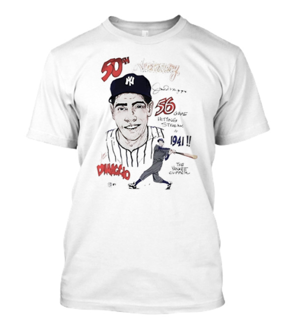 50th Anniversary Joe DiMaggio 56 Game Hitting Streak 1941 Yankee Clipper T-Shirt