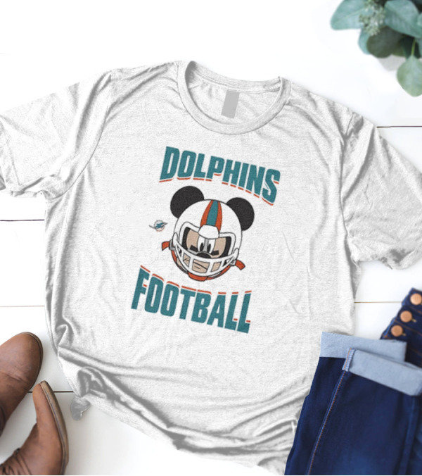 Miami Dolphins Football Mickey Mouse Helmet 2024 Season T-Shirt